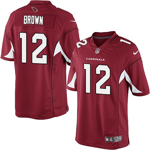Men's Limited John Brown Nike Jersey Red Home - #12 NFL Arizona Cardinals